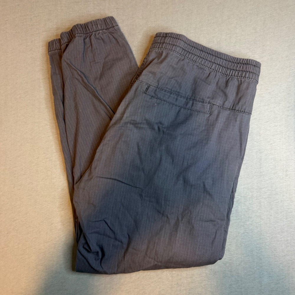 Rustic Blue Mens XL Charcoal Gray Ripstop Jogger Pants Elastic Waist Drawstring